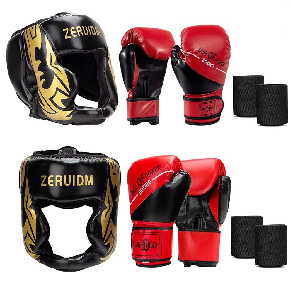 キックボクシング 一式セット レガース、ボクシンググローブ ヘッドギア Boxing 即納スパーリングセット】グローブ+ヘッドギア | BoxingCafe